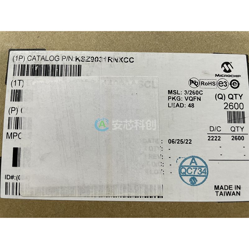 KSZ9031RNXCCMICROCHIP/微芯以太網(wǎng)IC